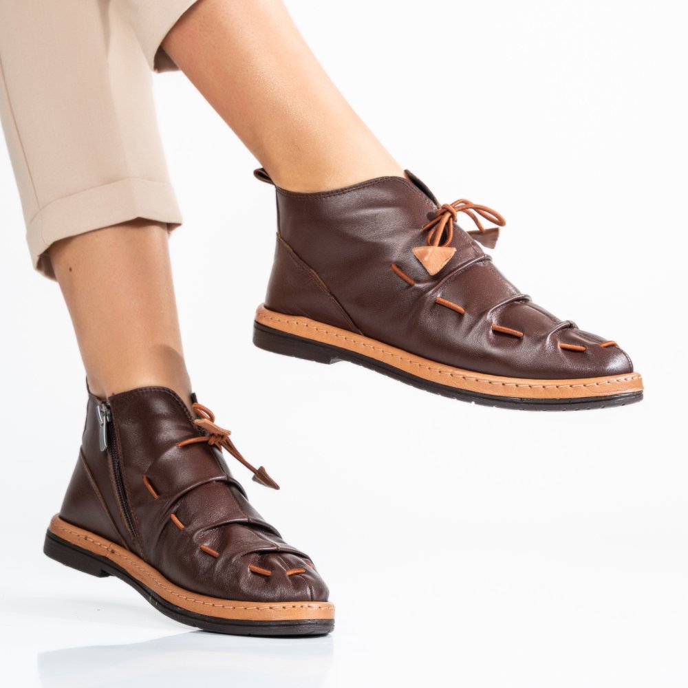 GHETE MARO INCHIS PIELE NATURALA 9SP04