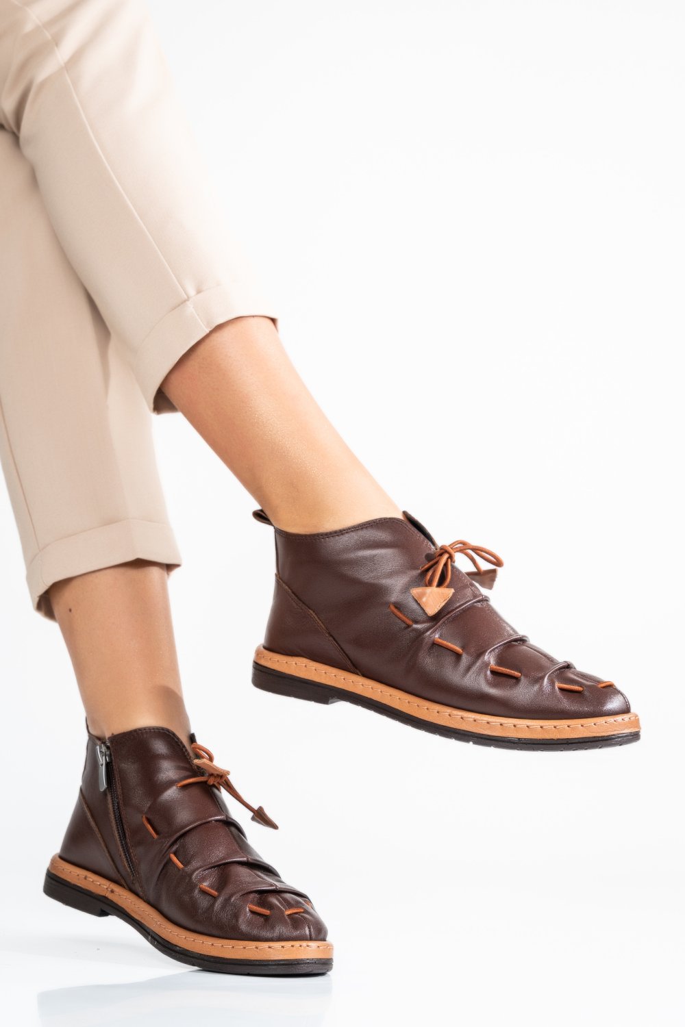 GHETE MARO INCHIS PIELE NATURALA 9SP04