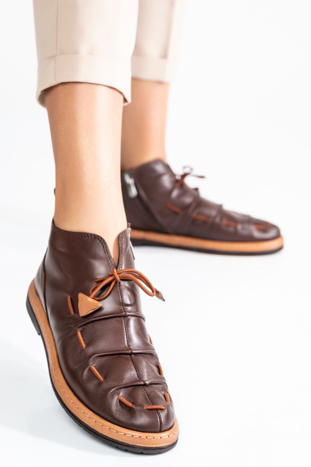 GHETE MARO INCHIS PIELE NATURALA 9SP04