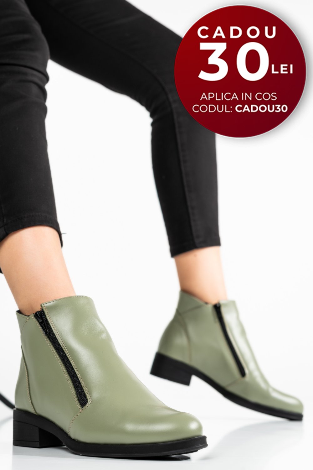 GHETE OLIVE PIELE NATURALA 0PC1