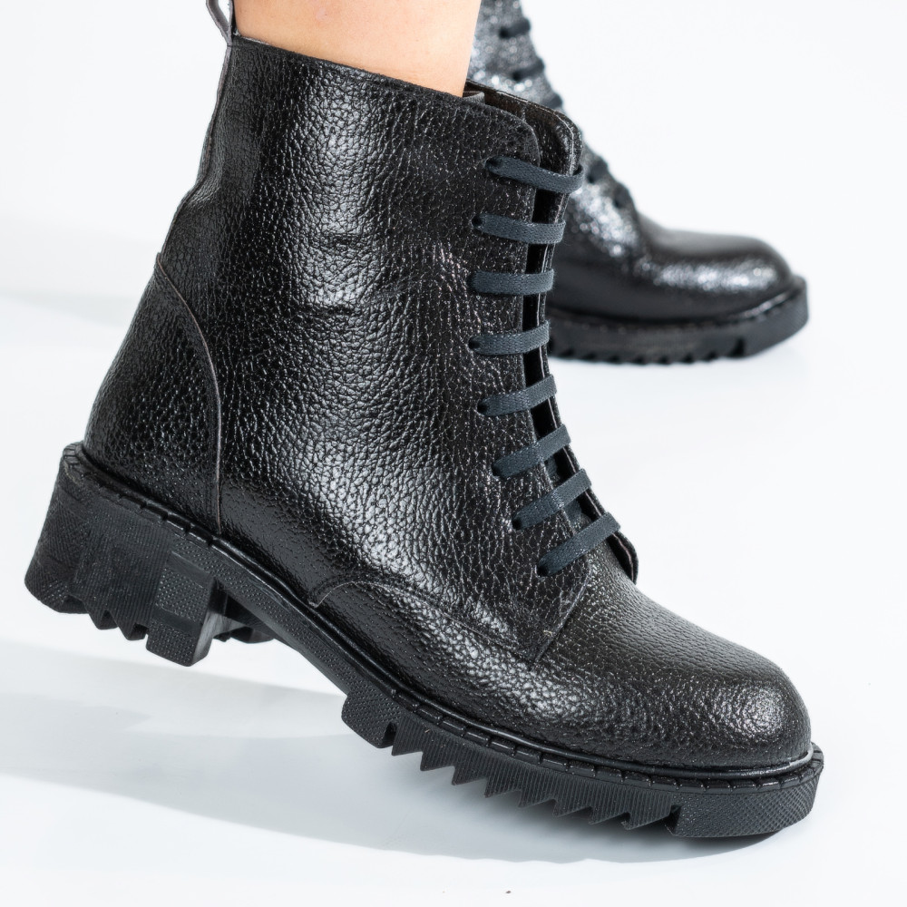 GHETE NEGRU SIDEF PIELE NATURALA OS77YO016