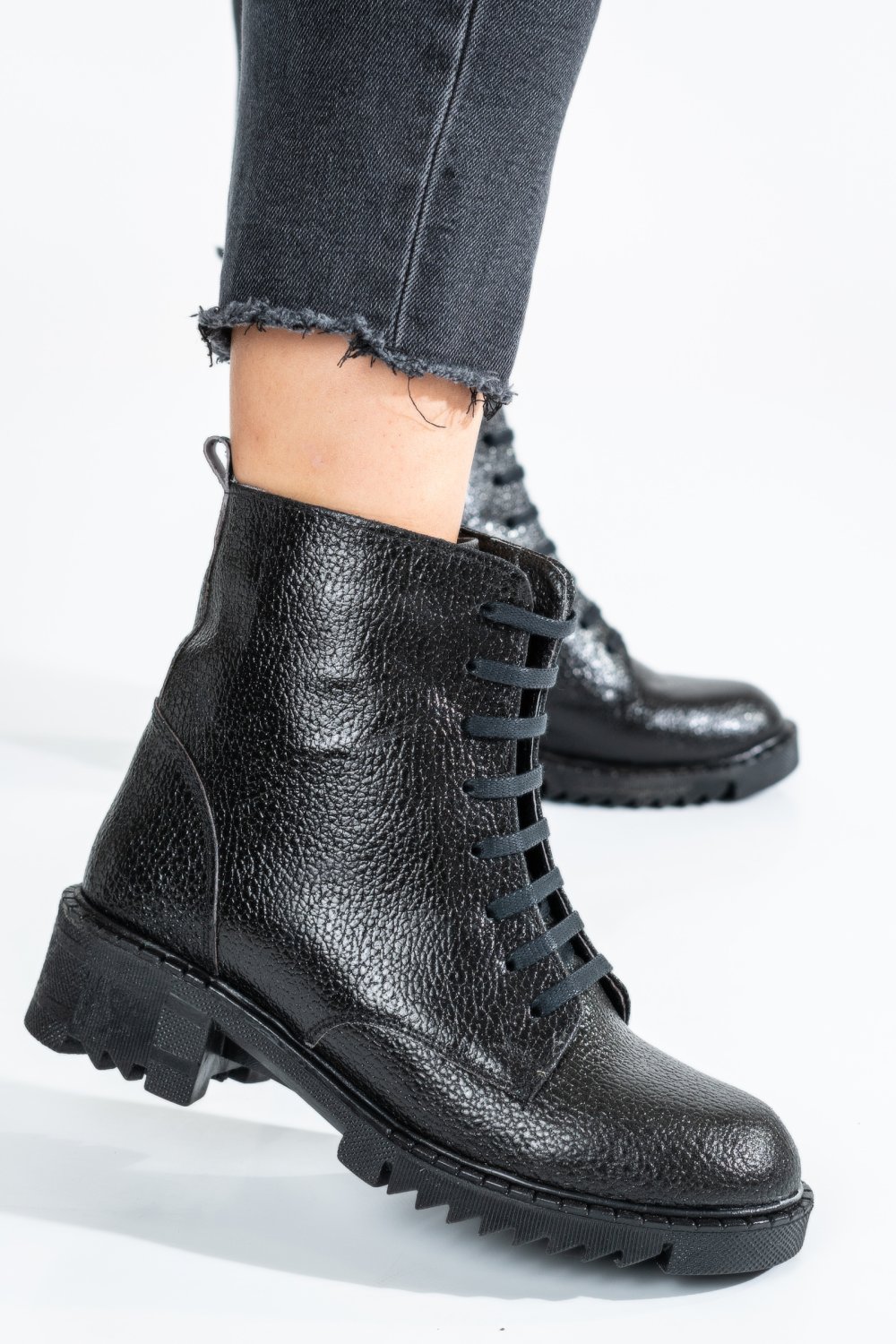 GHETE NEGRU SIDEF PIELE NATURALA OS77YO016