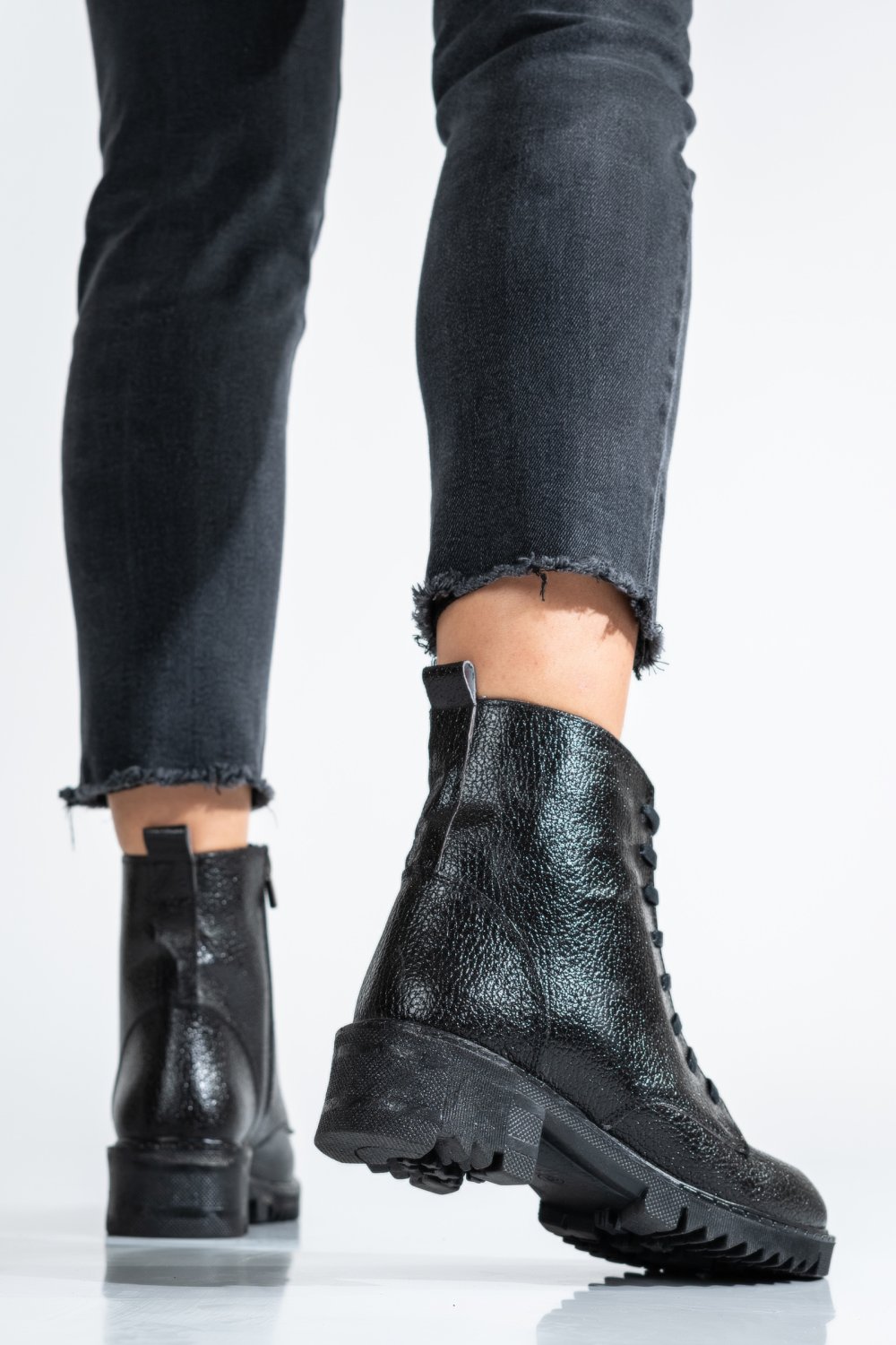 GHETE NEGRU SIDEF PIELE NATURALA OS77YO016
