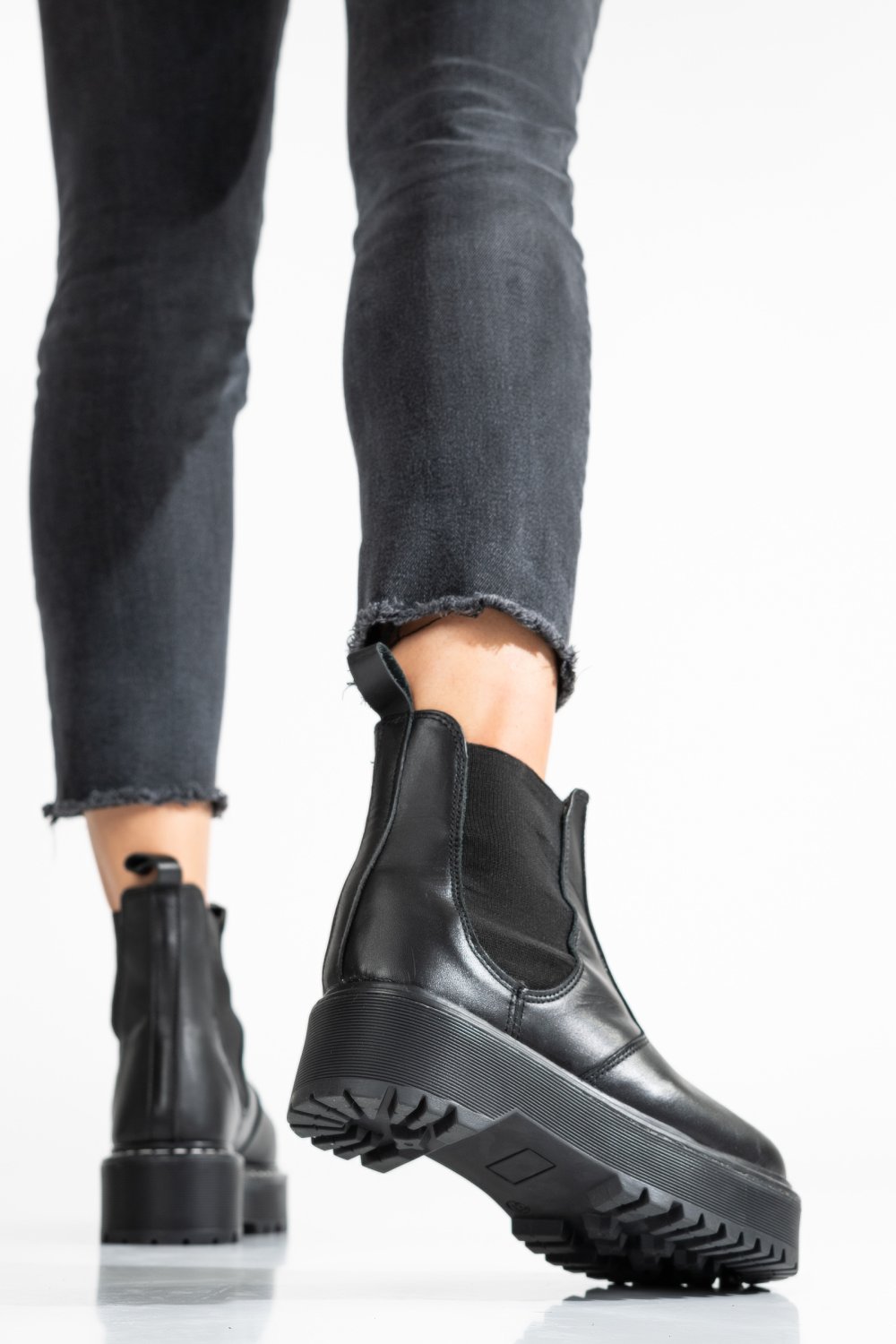 GHETE DAMA PIELE NATURALA NEGRE 6S77735-H
