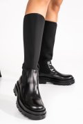 CIZME FEMEI PIELE NATURALA NEGRE 8S77699