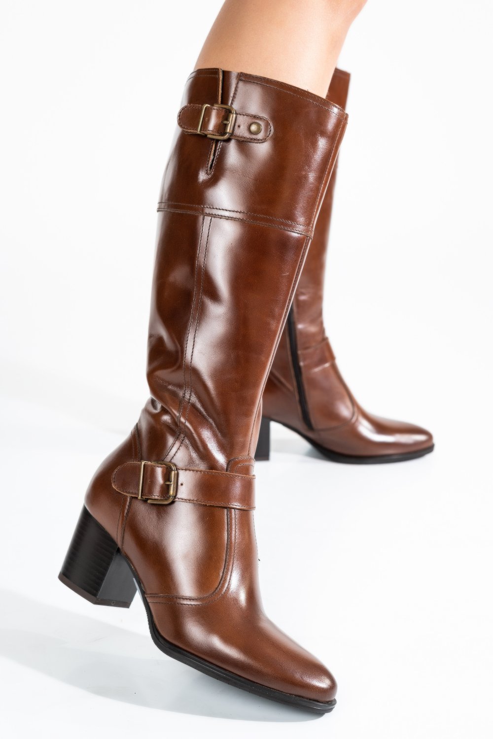 CIZME DAMA  PIELE NATURALA MARO 6S77134
