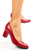 PANTOFI DAMA GUBAN PIELE NATURALA ROSII SNK 3S77292