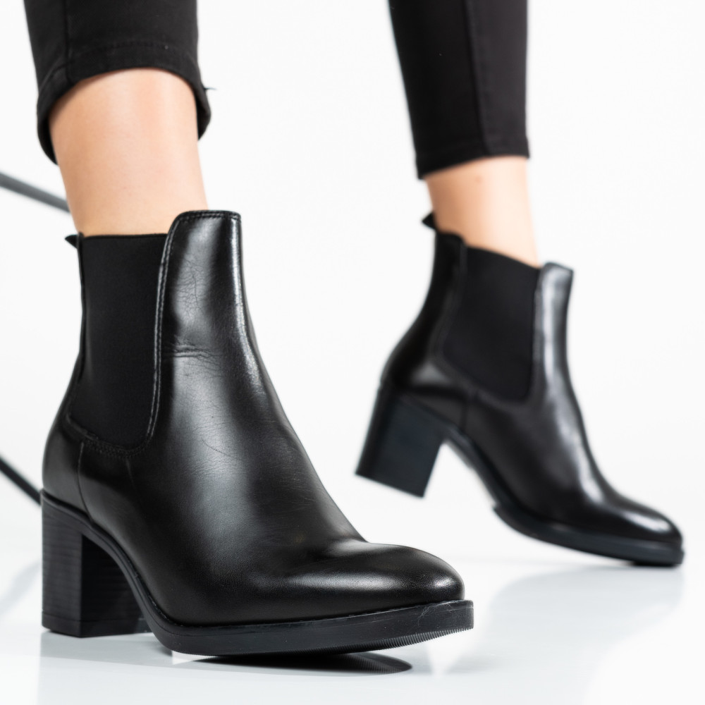 BOTINE NEGRE PIELE NATURALA 0S778226VI