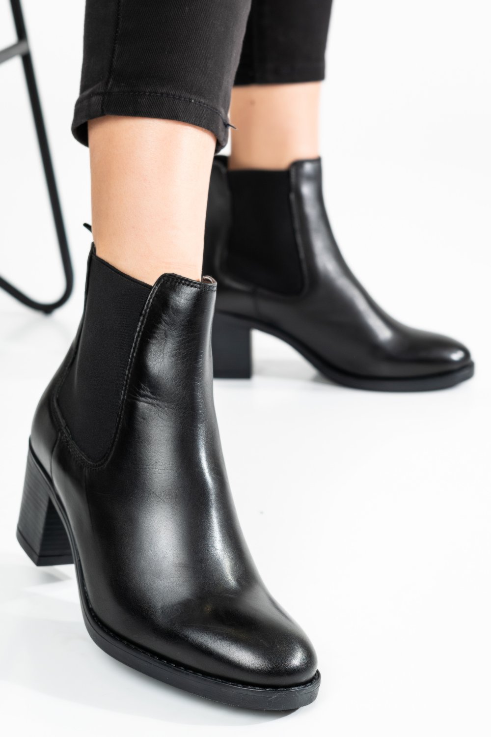 BOTINE DAMA PIELE NATURALA NEGRE 0S778226VI