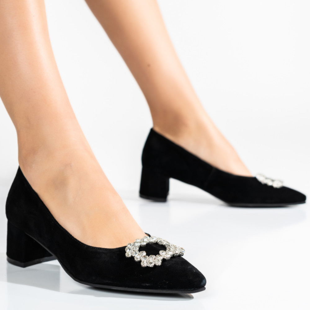 PANTOFI NEGRI PIELE NATURALA INTOARSA 1S77422