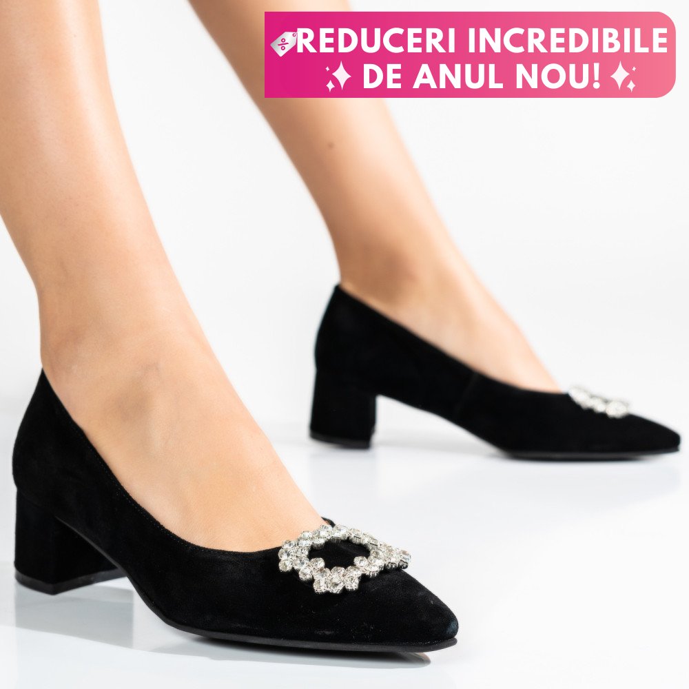 PANTOFI NEGRI PIELE NATURALA INTOARSA 1S77422