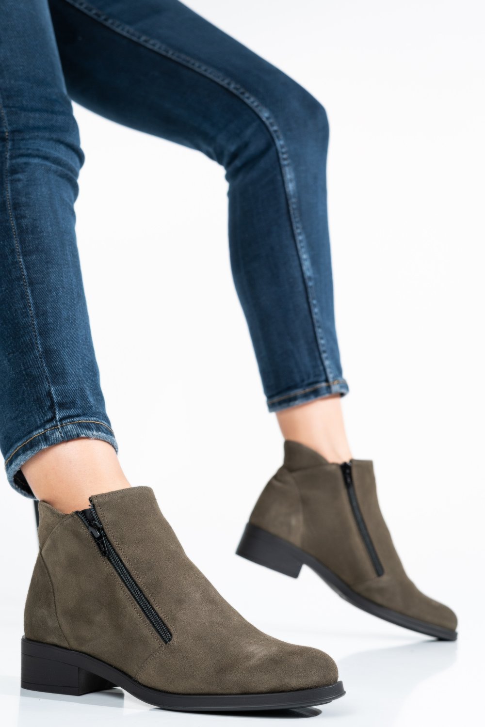 GHETE KHAKI PIELE NATURALA INTOARSA 0PC1