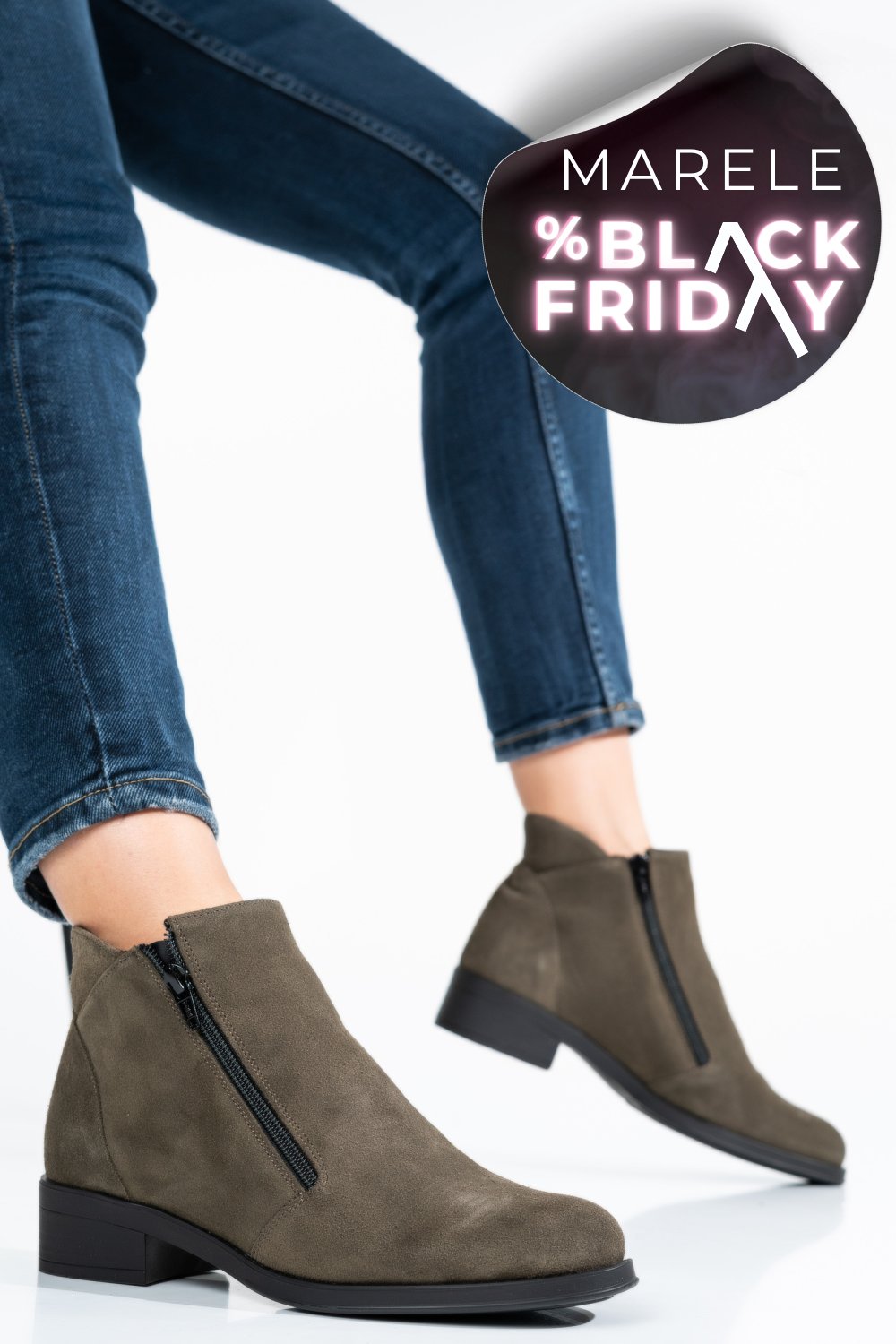 GHETE KHAKI PIELE NATURALA INTOARSA 0PC1