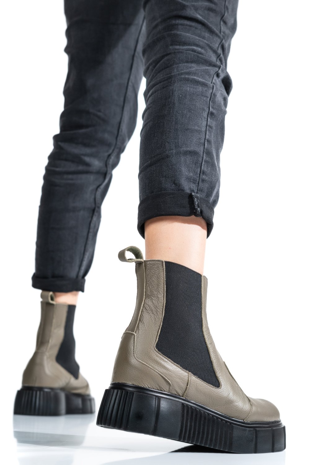 GHETE KHAKI PIELE NATURALA 2PC01L