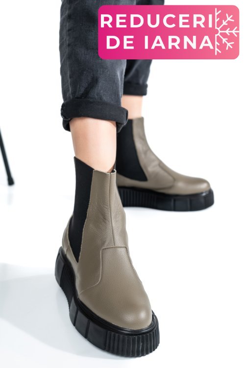 Ghete khaki piele naturala 2pc01l