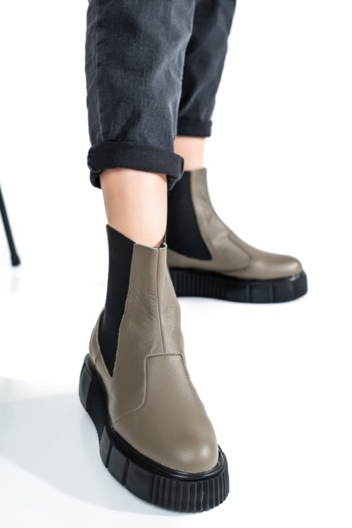 Ghete khaki piele naturala 2pc01l