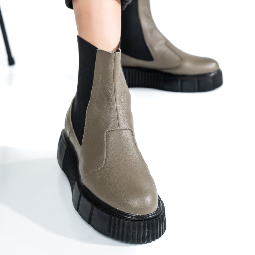 GHETE KHAKI PIELE NATURALA 2PC01L