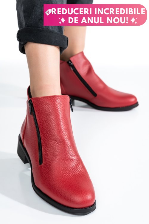 Ghete dama piele naturala red 0pc1