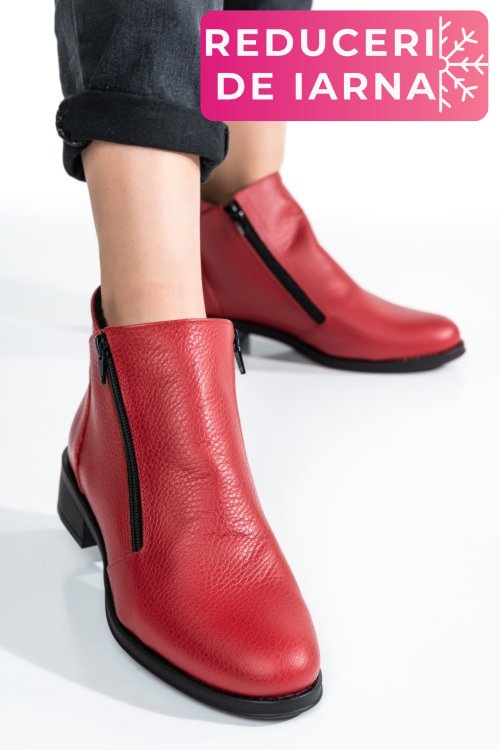 Ghete dama piele naturala red 0pc1