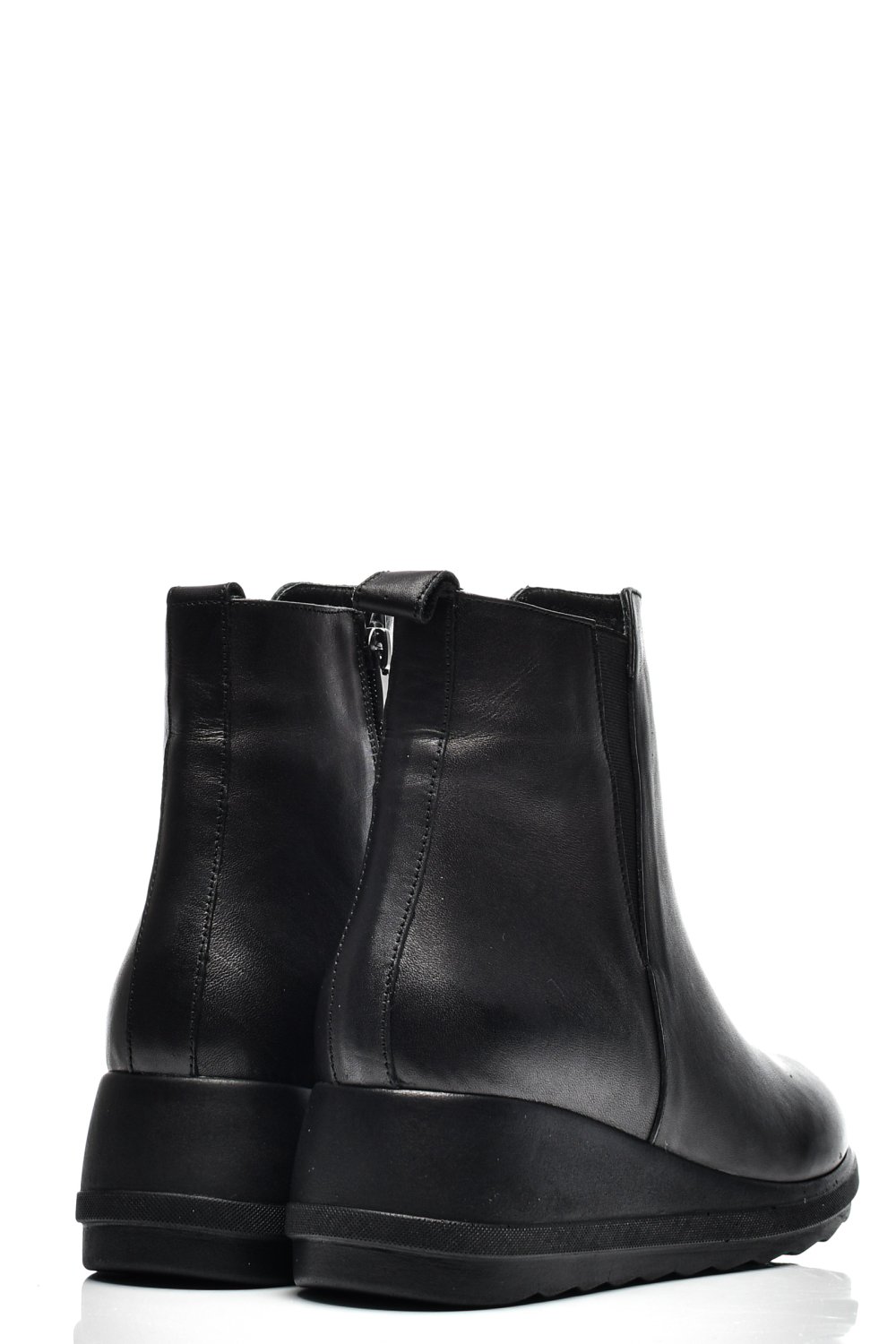 GHETE NEGRE PIELE NATURALA AK419