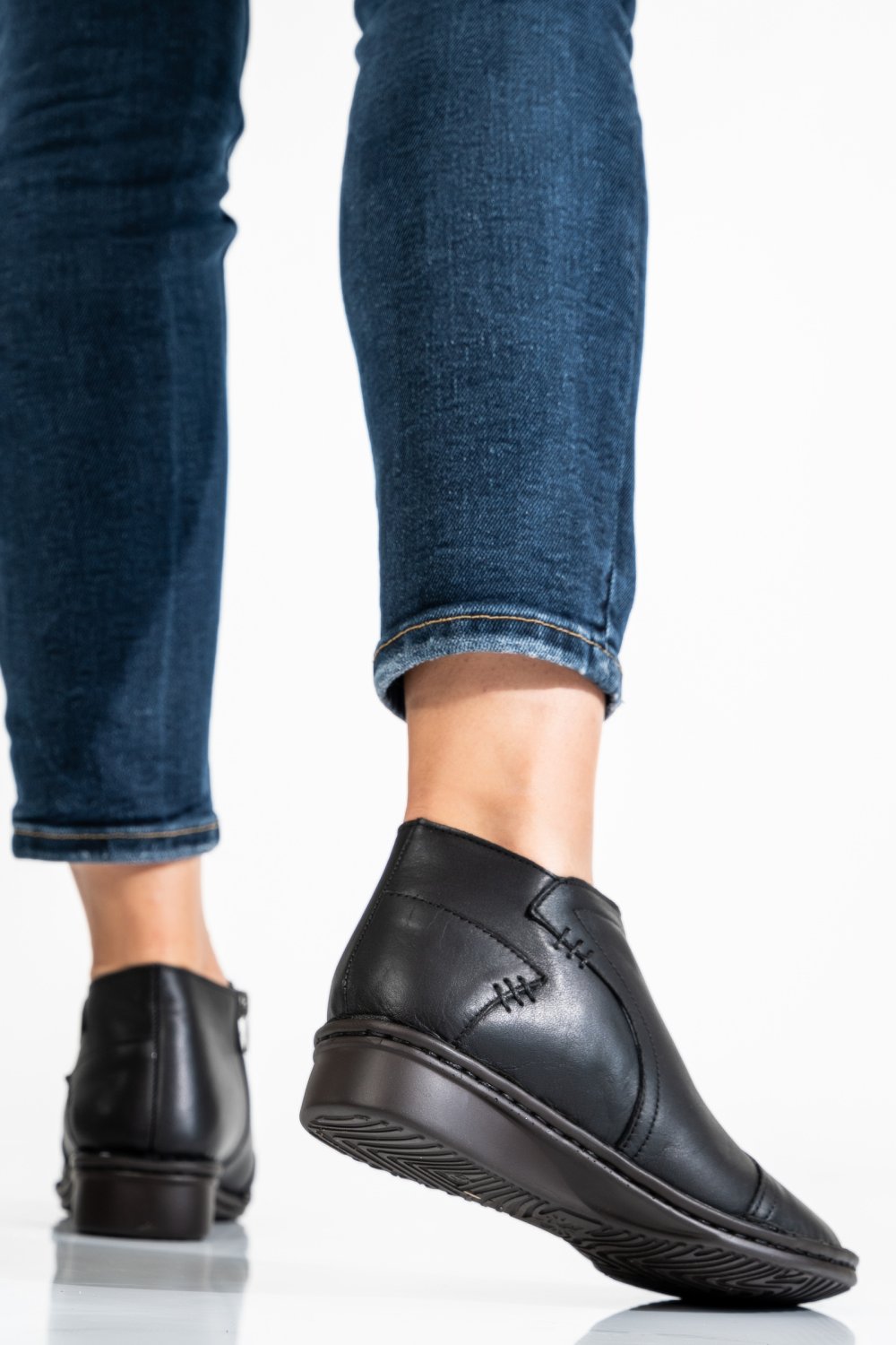 GHETE NEGRE PIELE NATURALA ASPKA1471