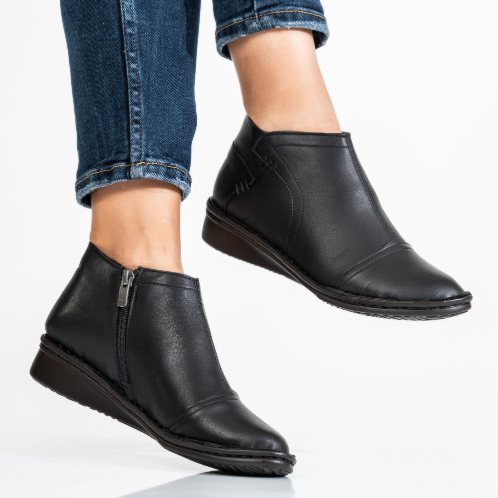 GHETE NEGRE PIELE NATURALA ASPKA1471