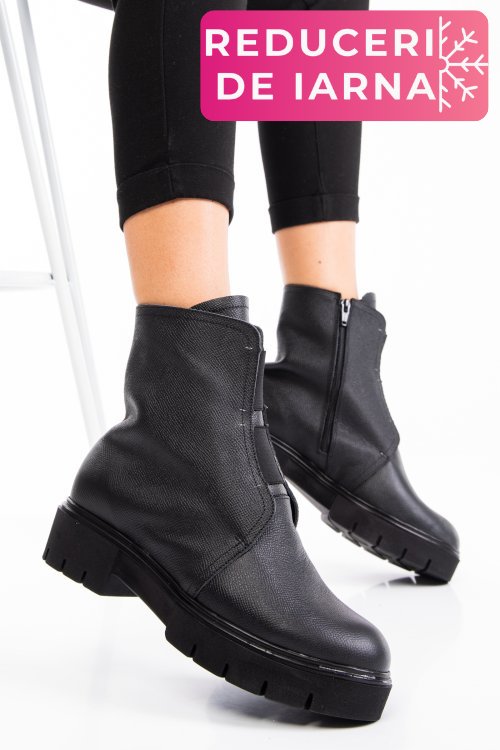 Ghete femei piele naturala negre 1s7770