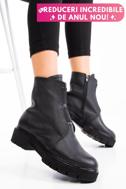 Ghete femei piele naturala negre 1s7770