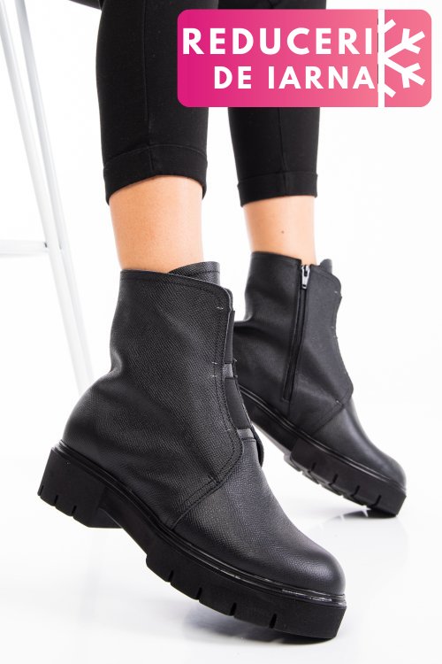Ghete femei piele naturala negre 1s7770