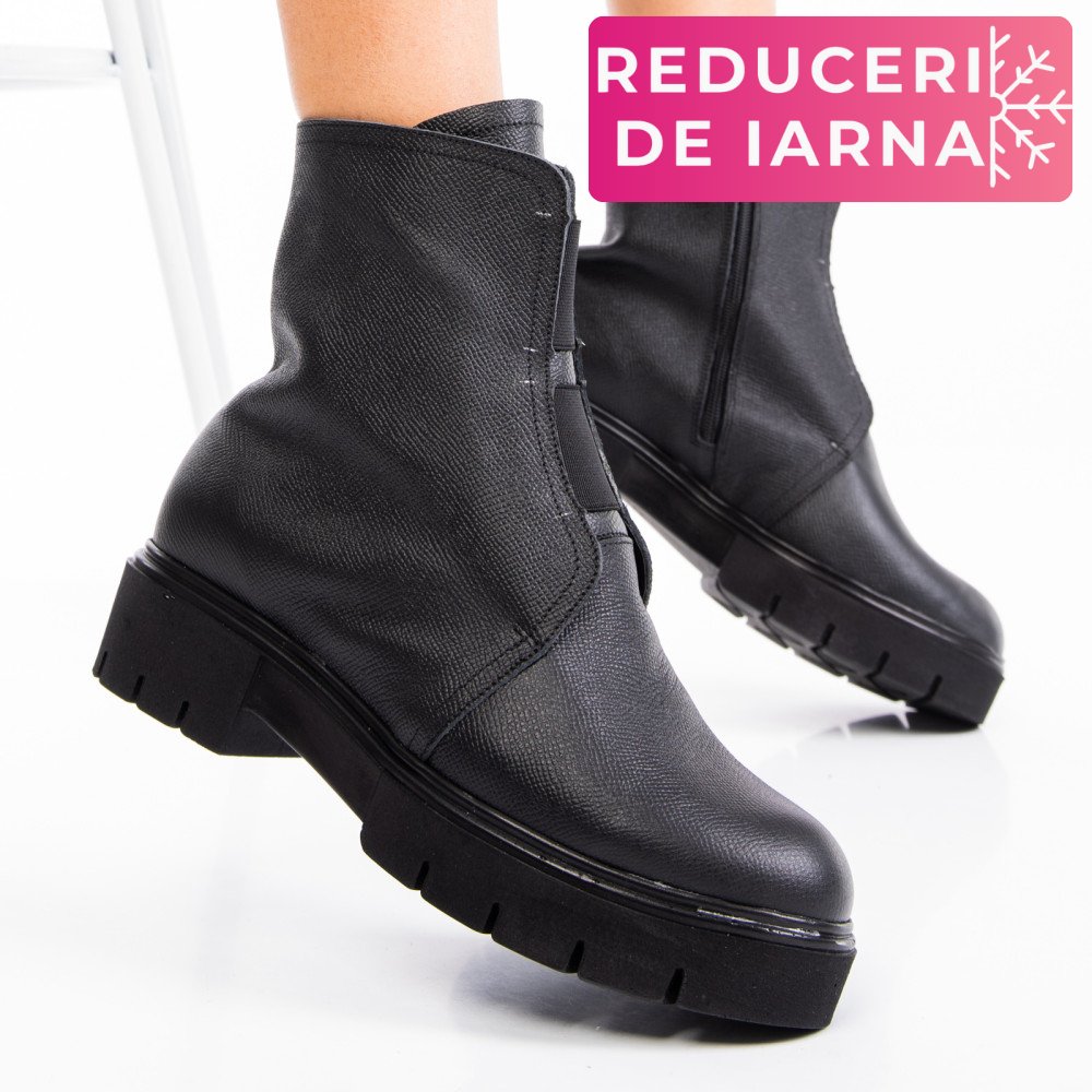 GHETE FEMEI PIELE NATURALA NEGRE 1S7770