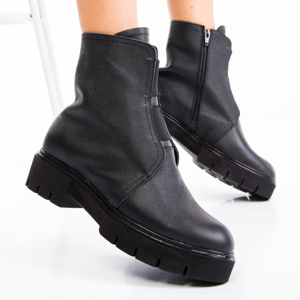 GHETE FEMEI PIELE NATURALA NEGRE 1S7770