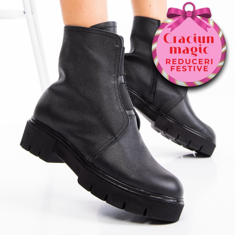 GHETE FEMEI PIELE NATURALA NEGRE 1S7770