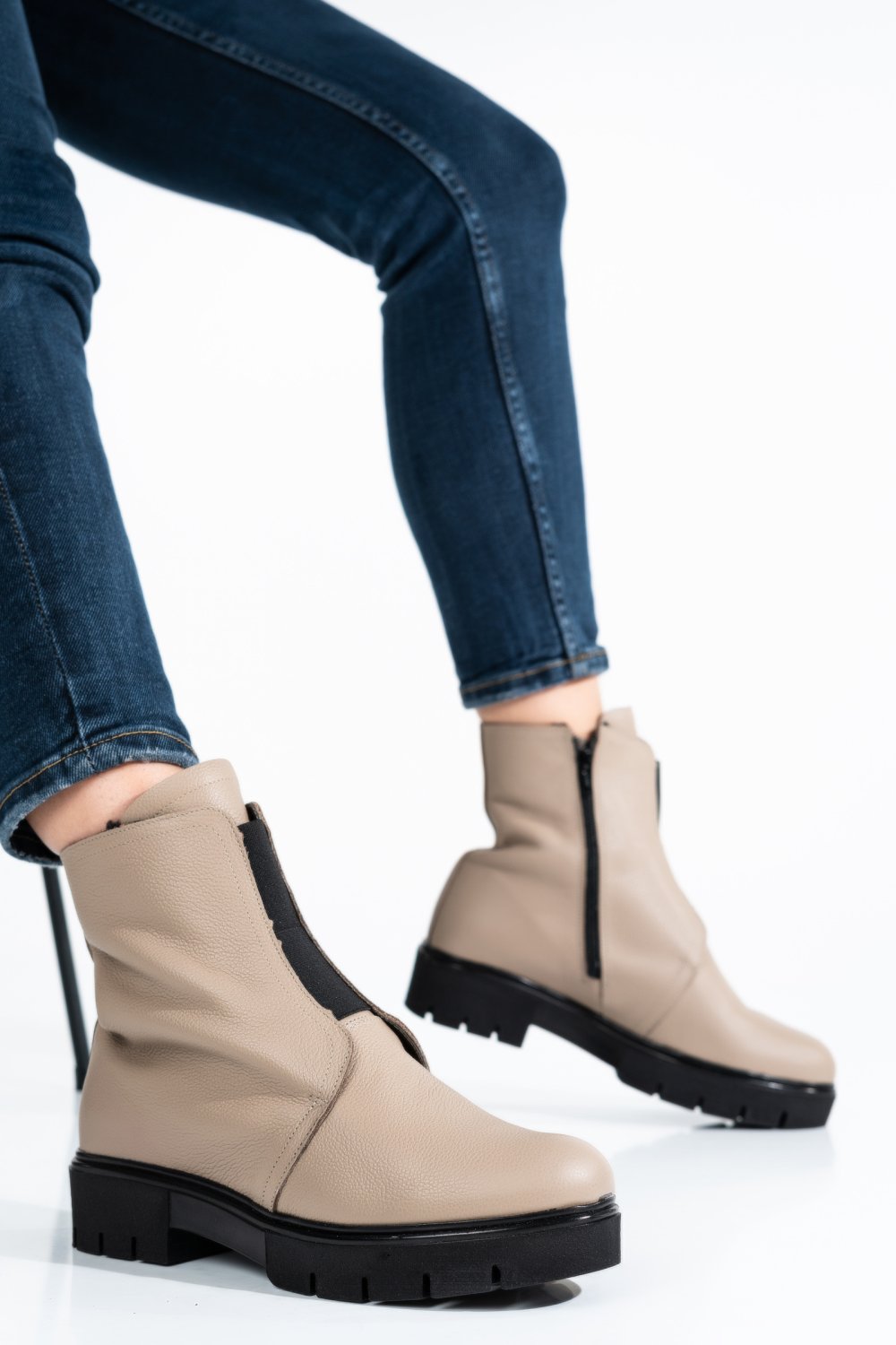 GHETE DAMA PIELE NATURALA TAUPE 1S7770