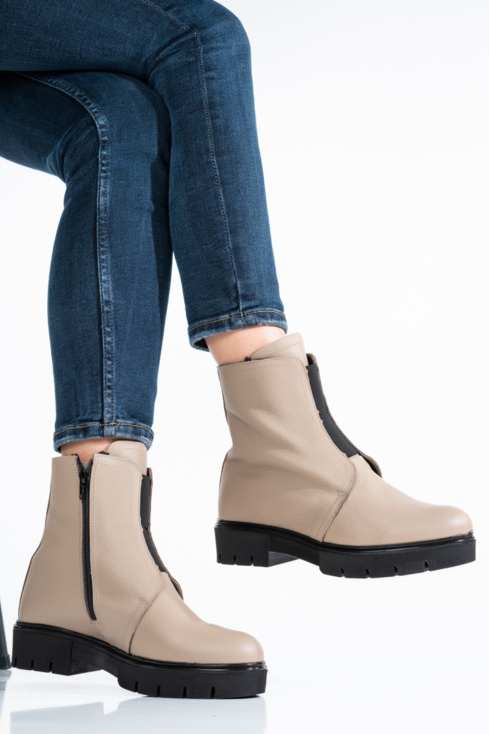 GHETE DAMA PIELE NATURALA TAUPE 1S7770