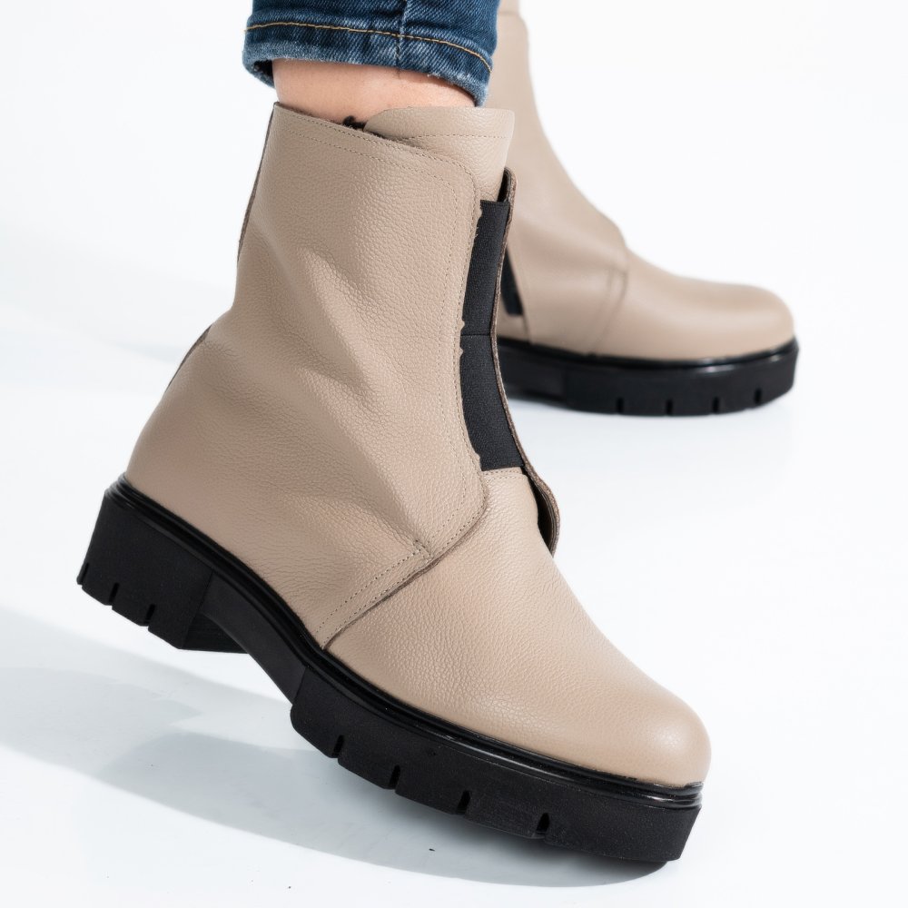 GHETE DAMA PIELE NATURALA TAUPE 1S7770