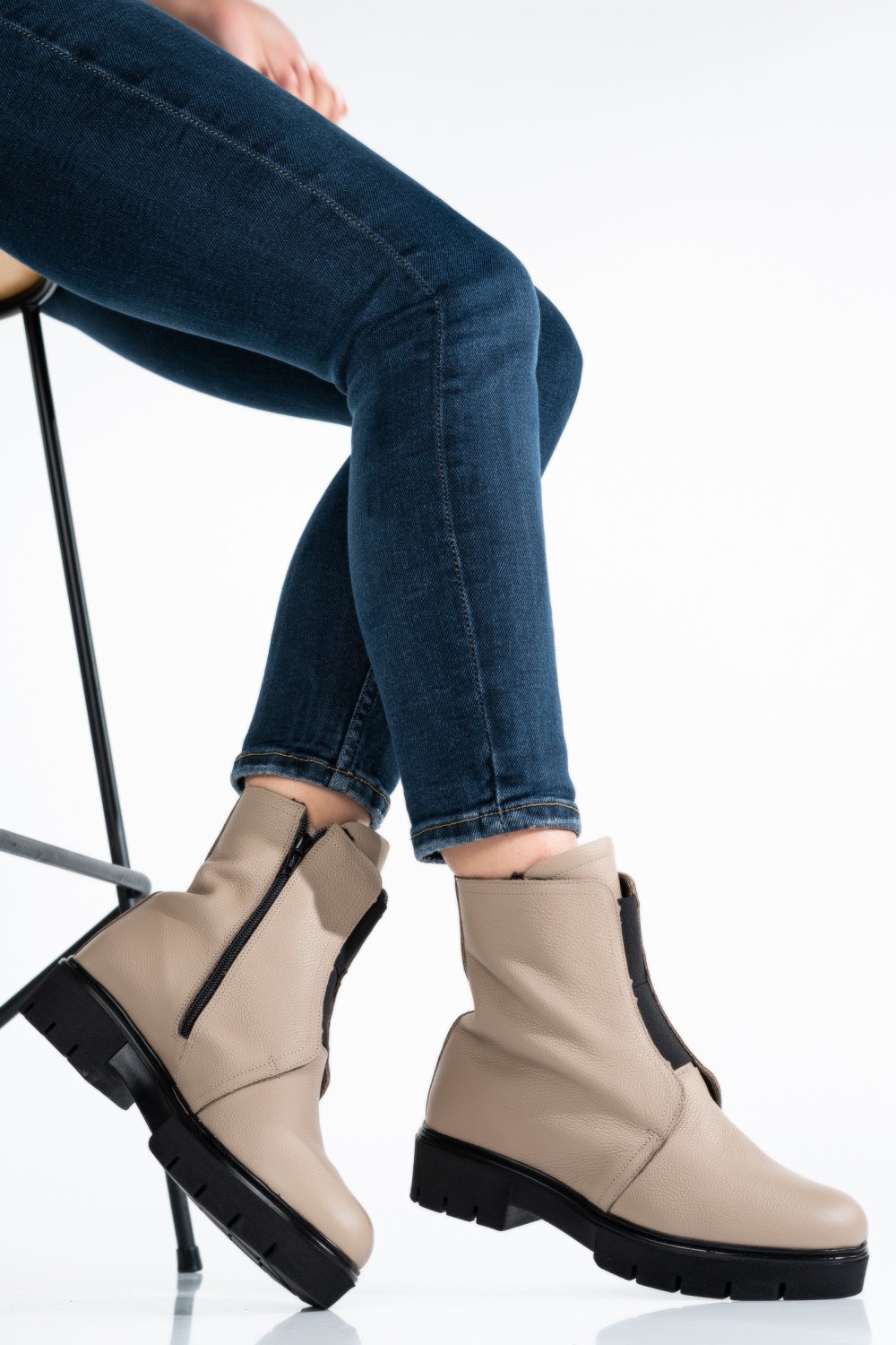 GHETE DAMA PIELE NATURALA TAUPE 1S7770