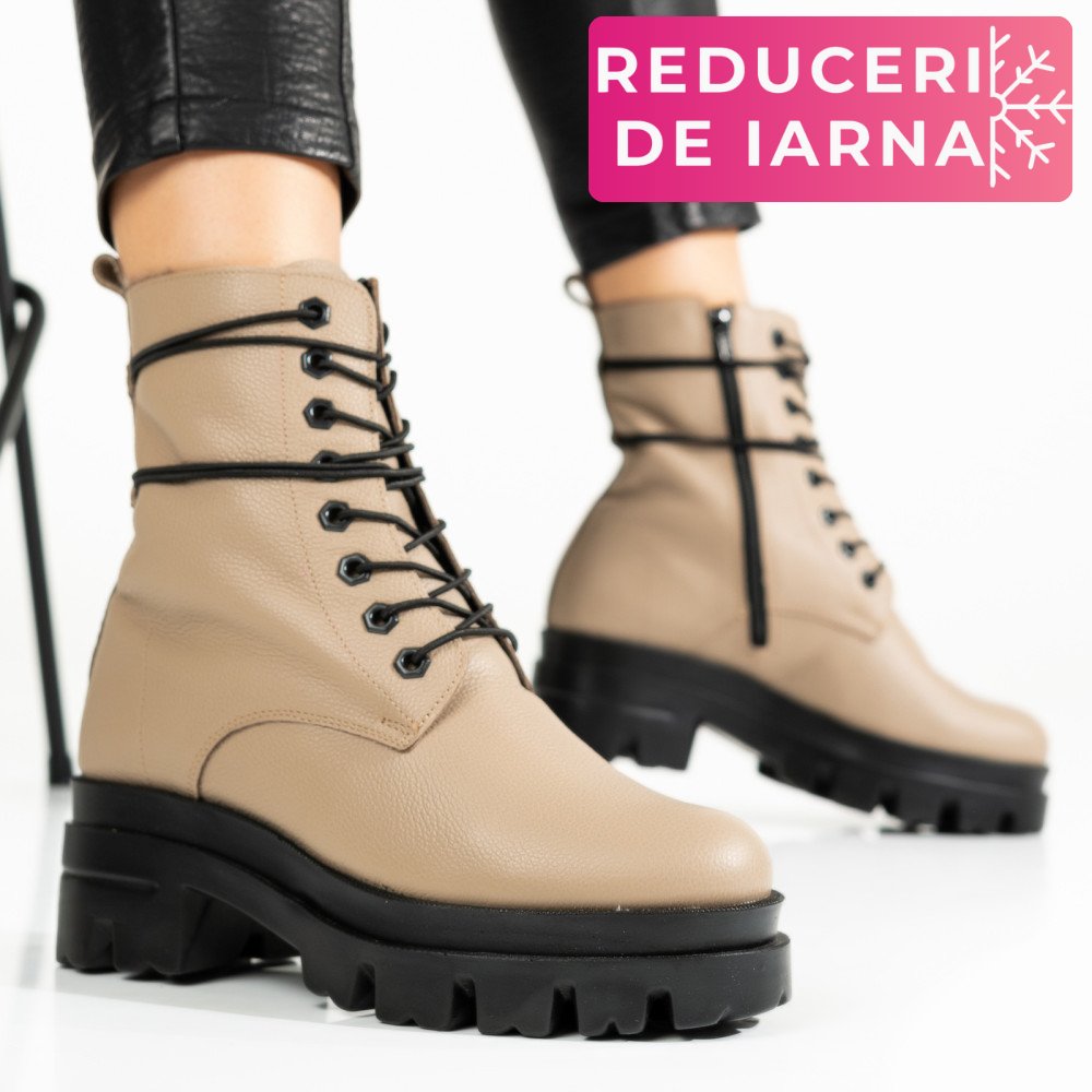 GHETE BEJ PIELE NATURALA 1S7780