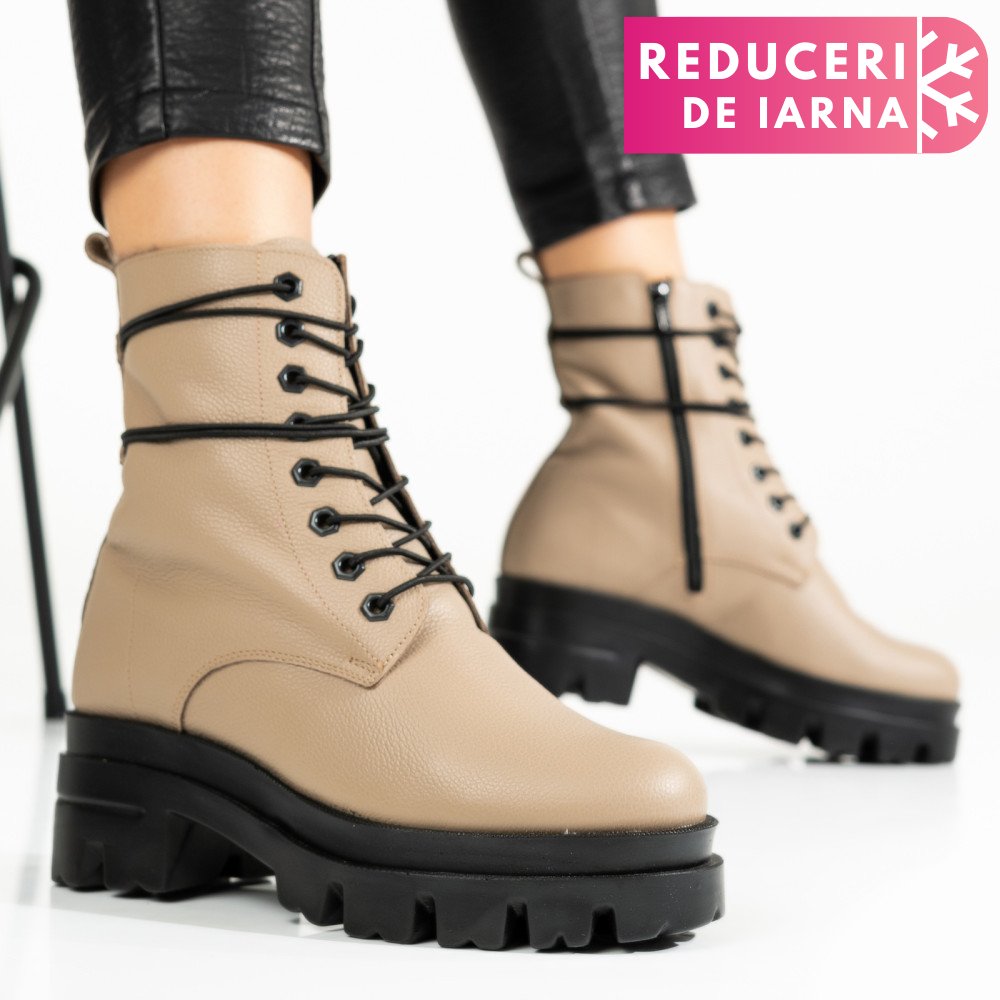 GHETE BEJ PIELE NATURALA 1S7780