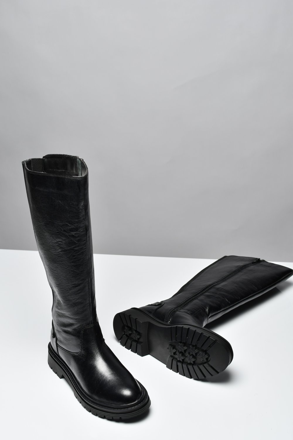 CIZME NEGRE PIELE NATURALA 8566