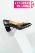 PANTOFI NEGRI TOC PIELE NATURALA  LERA