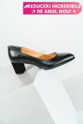 PANTOFI NEGRI TOC PIELE NATURALA  LERA