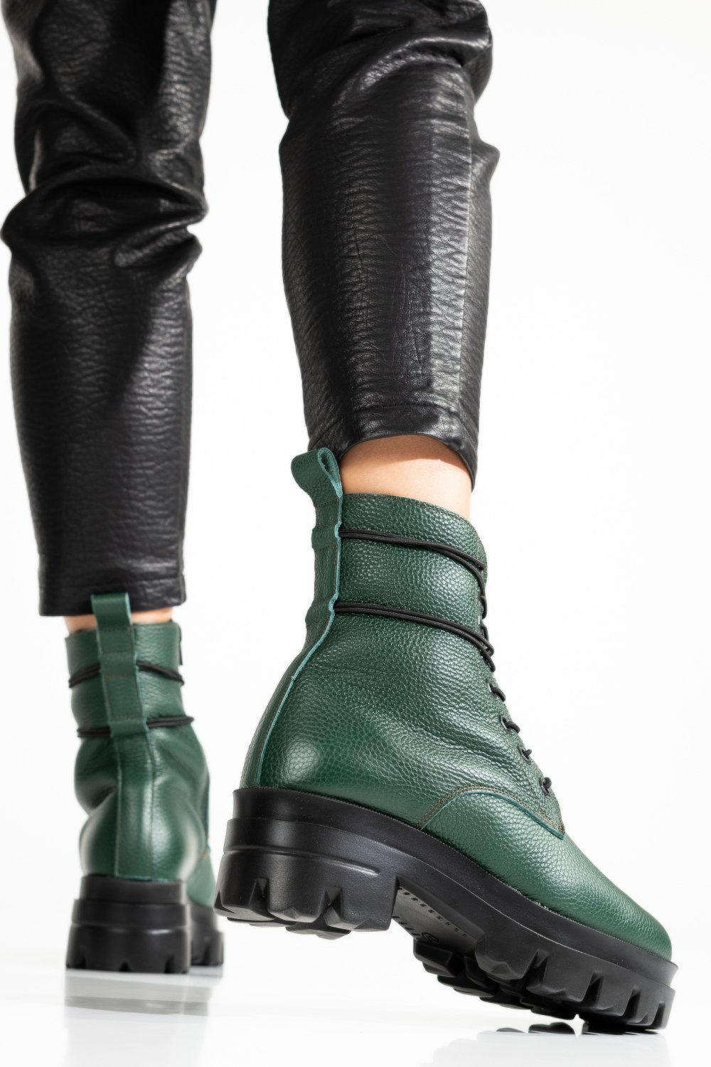 GHETE DAMA PIELE NATURALA VERZI 1S7780