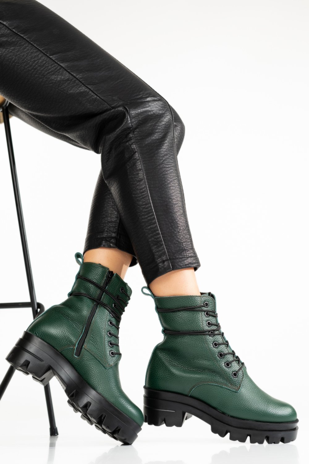 GHETE DAMA PIELE NATURALA VERZI 1S7780