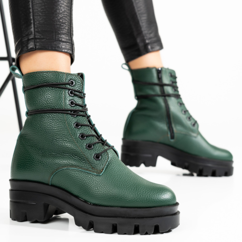 GHETE DAMA PIELE NATURALA VERZI 1S7780