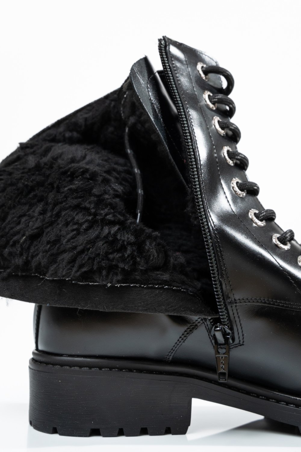 GHETE NEGRE PIELE NATURALA 1PC25-A