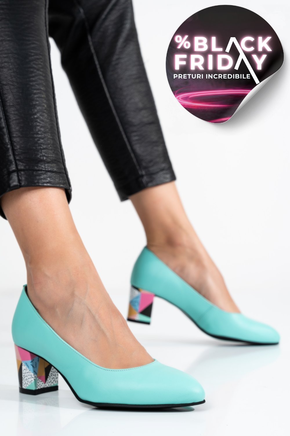 PANTOFI TURCOAZ PIELE NATURALA 1PC507