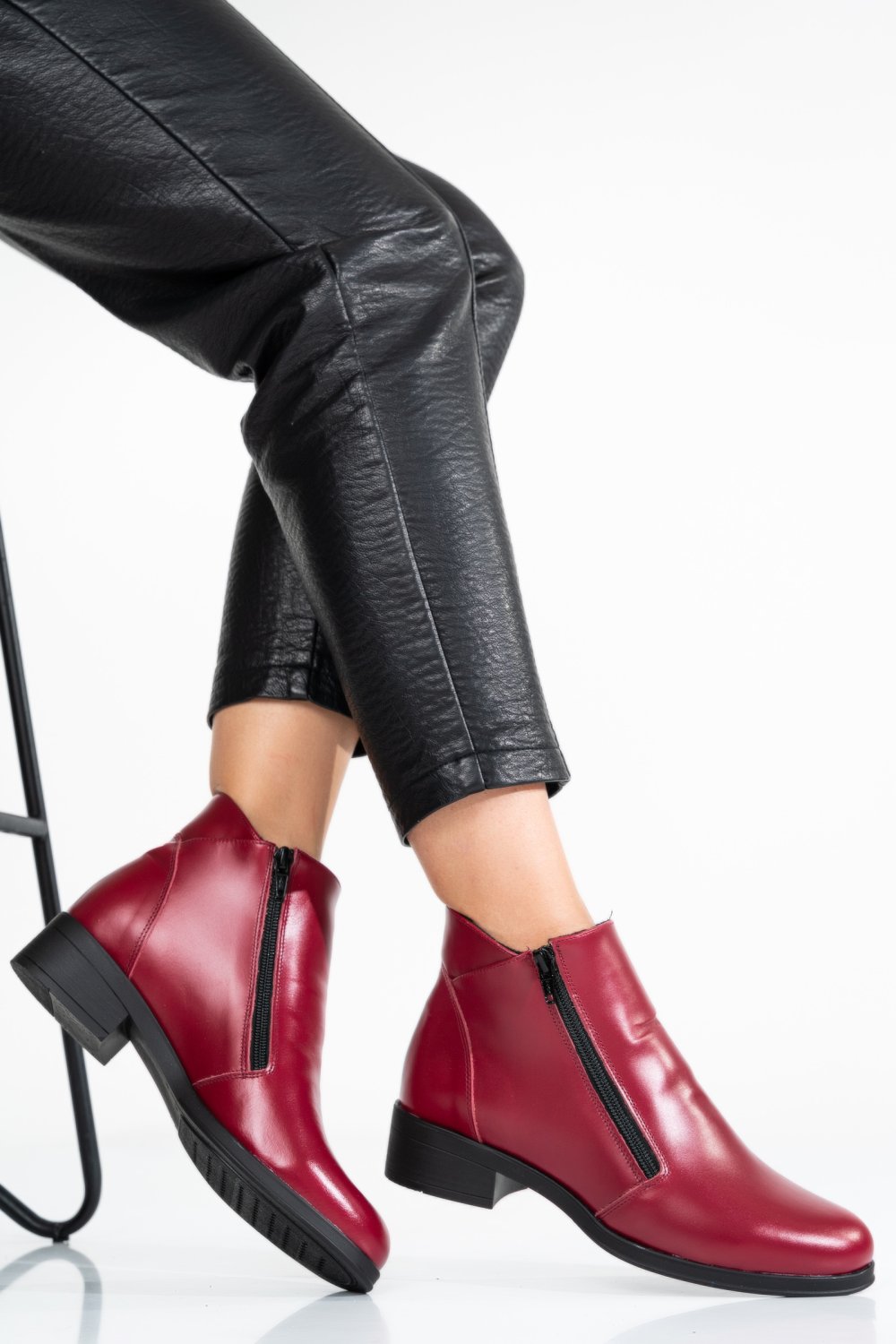 GHETE ROSII PIELE NATURALA 0PC1