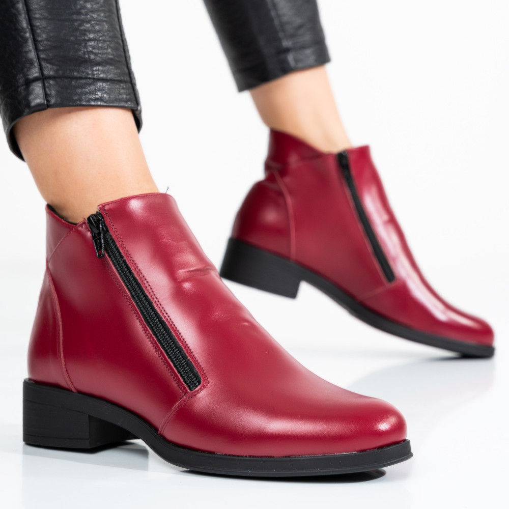 GHETE ROSII PIELE NATURALA 0PC1