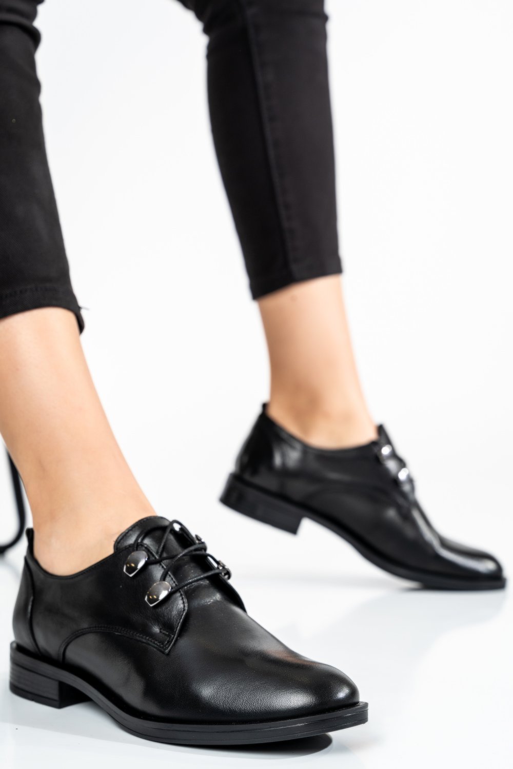 PANTOFI NEGRI PIELE NATURALA 221649NP
