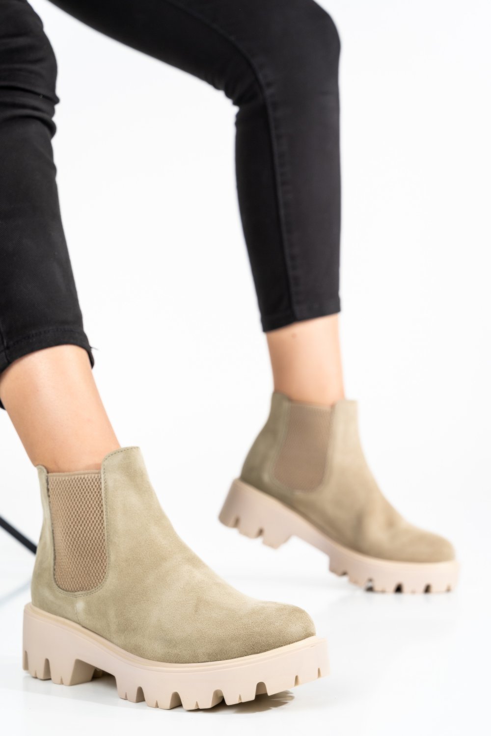 GHETE BEJ PIELE NATURALA INTOARSA RS7717